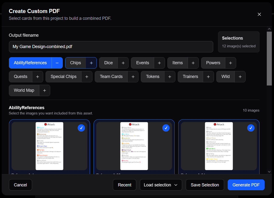 Template editor layout