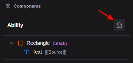 Save as file button for a component