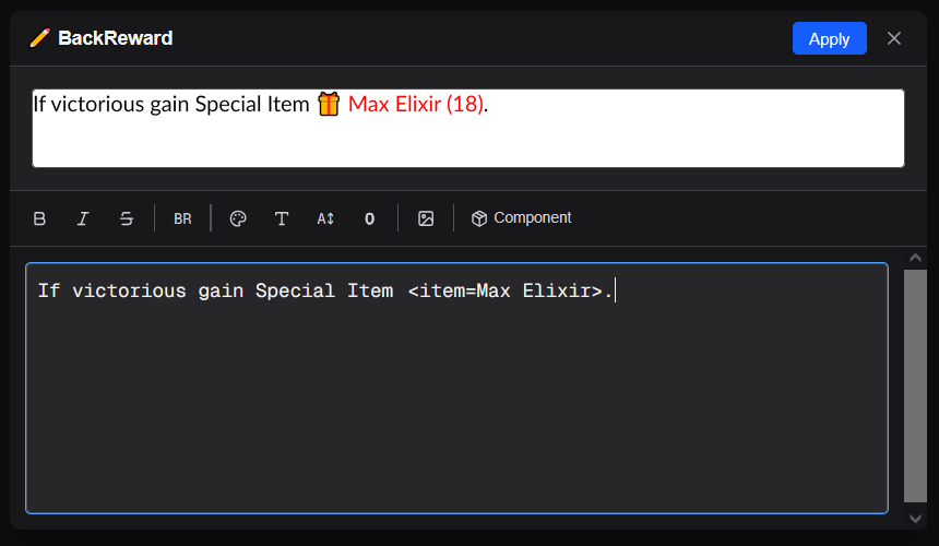 Markdown source vs rendered card output