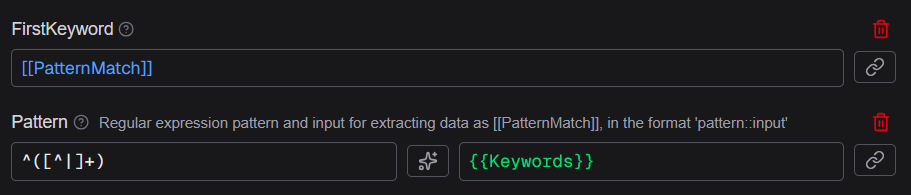 Pattern usage to extract first item