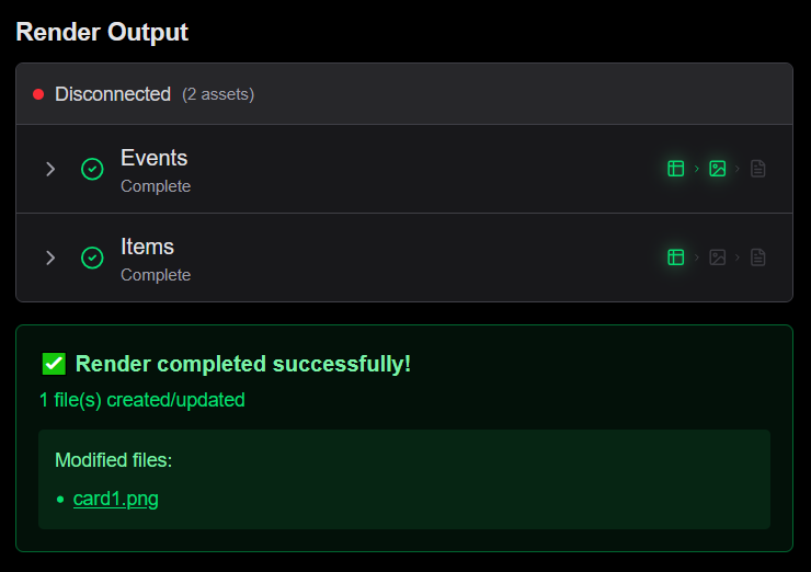 Successful render output