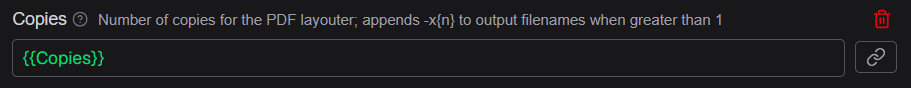 Copies field in Root settings